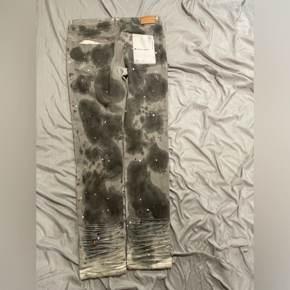 Grey Purple-Brand jeans